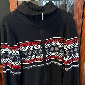 Black Argyle sweater XL